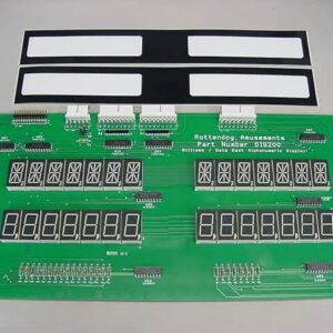 A green board with two black strips on it