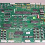 A close up of the bottom part of an electronic board