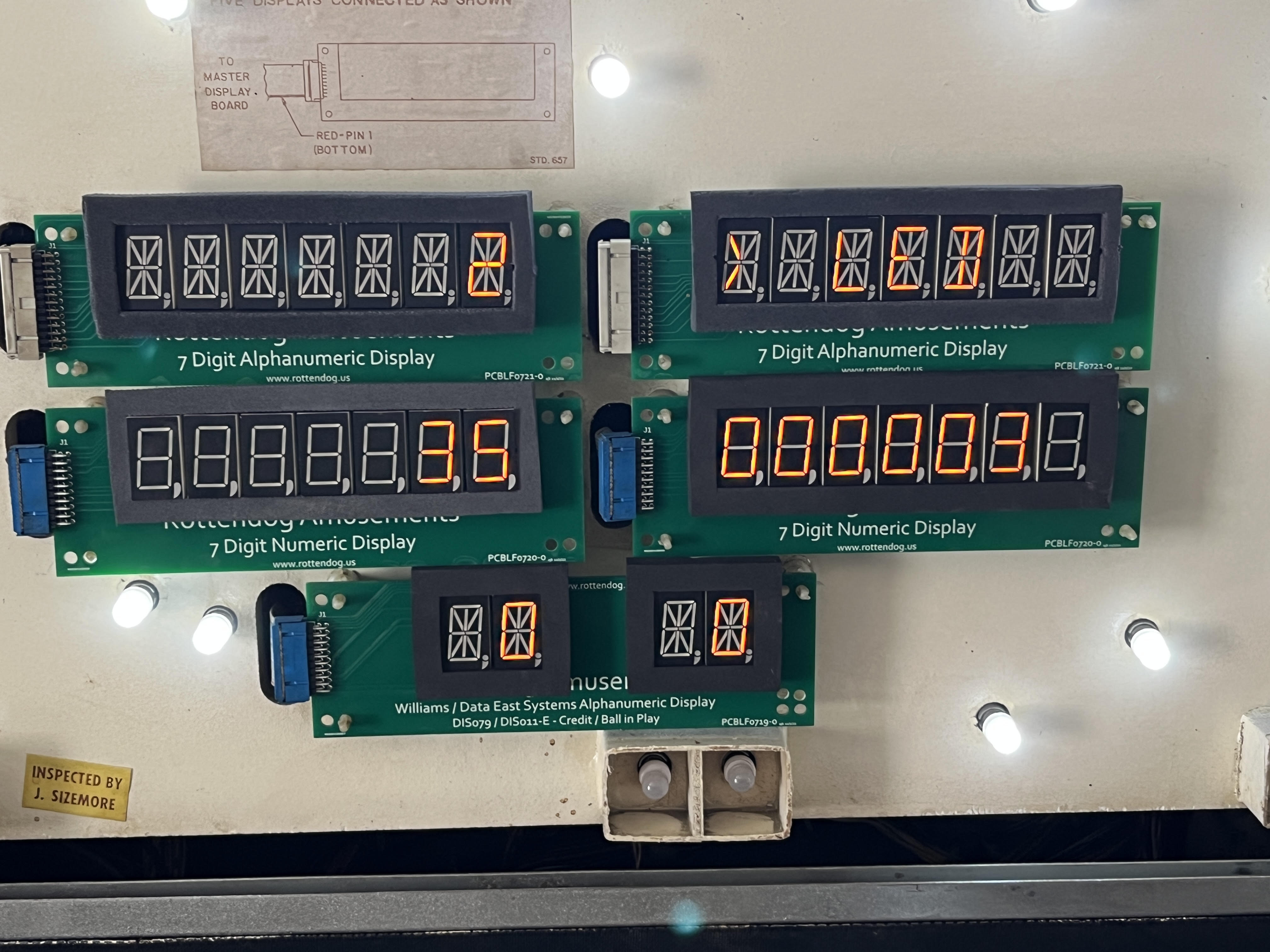 A 7-digit alphanumeric display